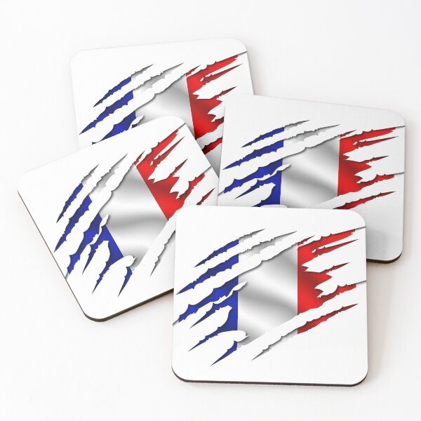 Item preview, France French flag flag torn chest ripped gift idea patriot designed and sold by BruSign.