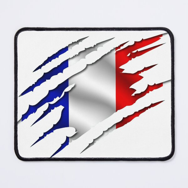 Item preview, France French flag flag torn chest ripped gift idea patriot designed and sold by BruSign.