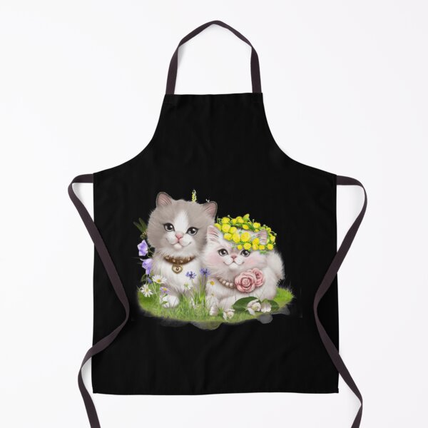 Item preview, white cat with flower designed and sold by kadashirt.