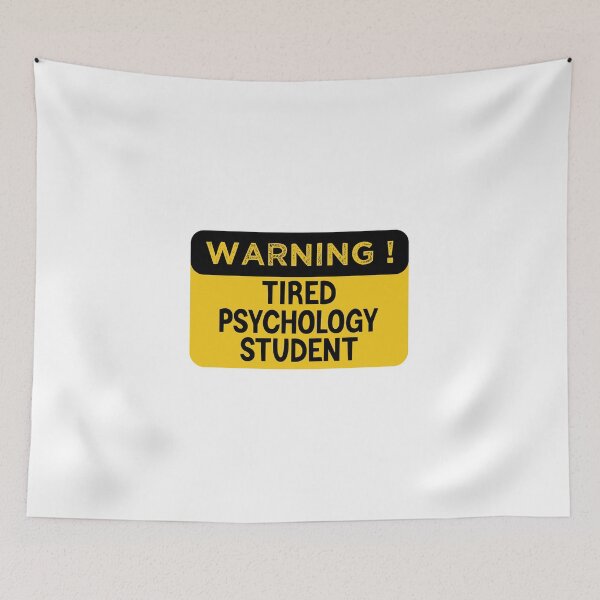 Item preview, Warning Tired Psychology Student - Funny Psychology Student designed and sold by medbdj.