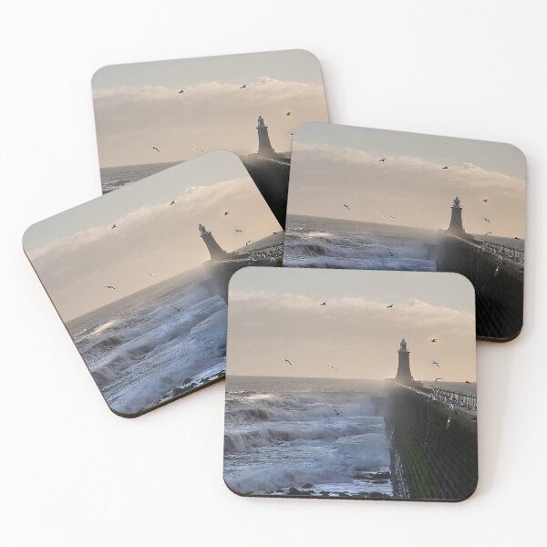 Item preview, Stormy weather at Tynemouth Pier - Panorama designed and sold by Violaman.