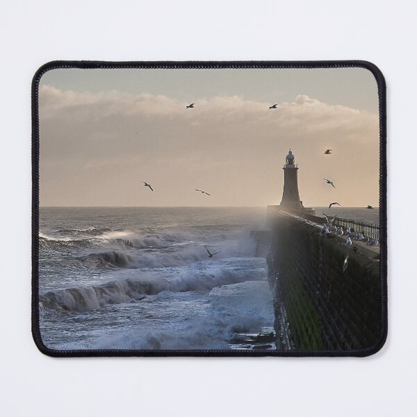 Item preview, Stormy weather at Tynemouth Pier - Panorama designed and sold by Violaman.
