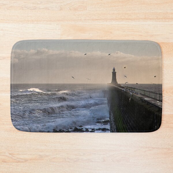 Item preview, Stormy weather at Tynemouth Pier - Panorama designed and sold by Violaman.