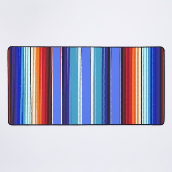 Item preview, Cobalt Blue and Burnt Orange Mexican Serape Blanket Stripes designed and sold by Artefficient.
