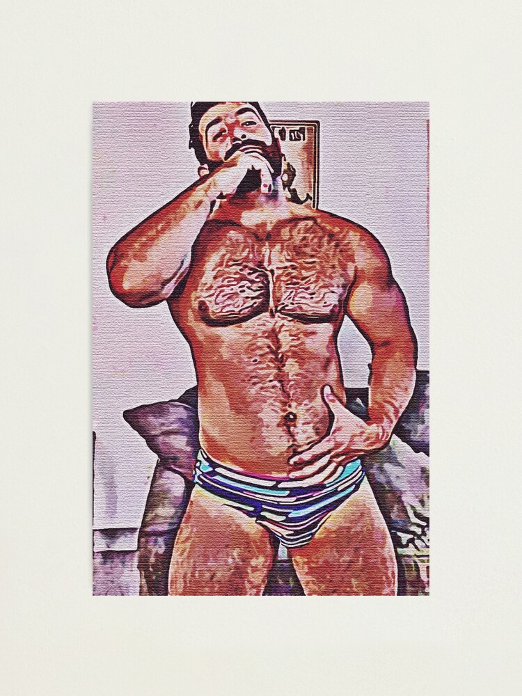 patrocinado contar Lluvioso Lámina fotográfica «Oso gay peludo, hombres peludos, desnudo erótico  masculino, desnudo masculino» de Male-erotica | Redbubble