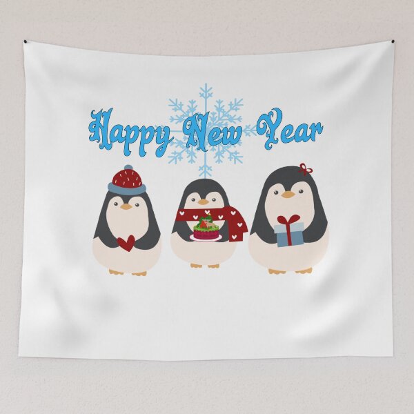 Item preview, Festive Winter Penguin | Penguin Happy New Year With Gifts | Australian Little Penguin  designed and sold by Avani01.