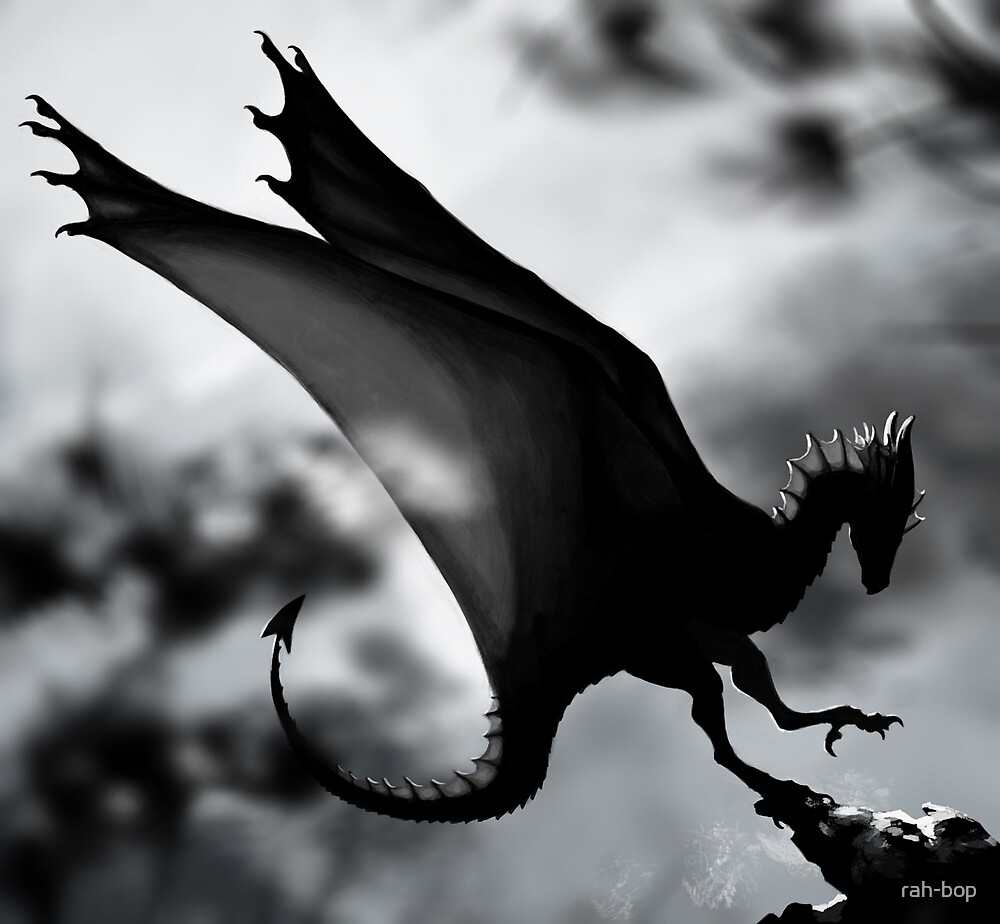 Грустный черный дракон