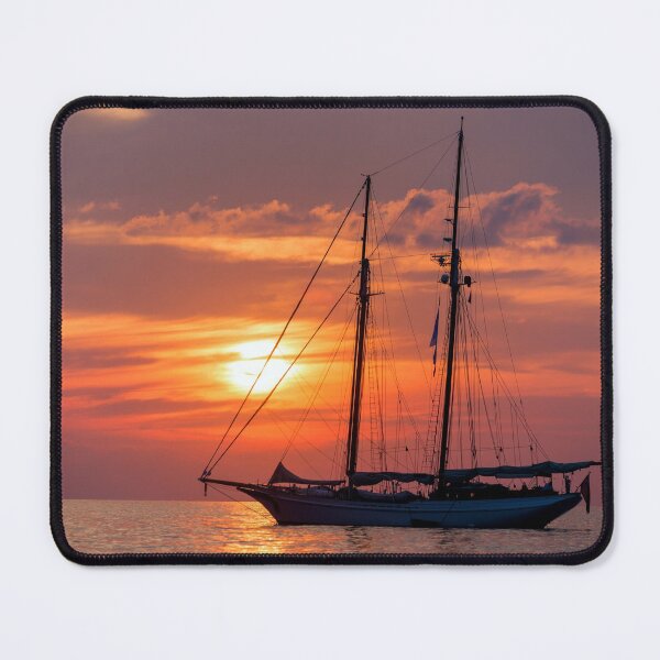 Item preview, Luxury Yacht Sailboat Schooner Sunset Seascape designed and sold by Kevin Miller Photography.