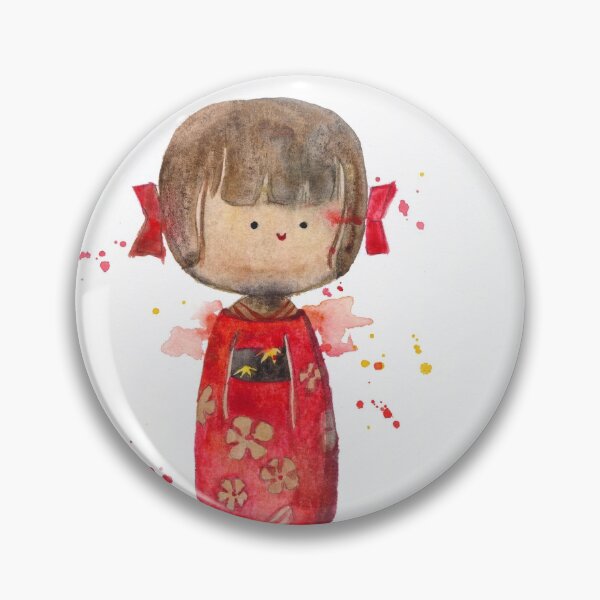 Item preview, Red Kokeshi doll designed and sold by Barbaraluel.