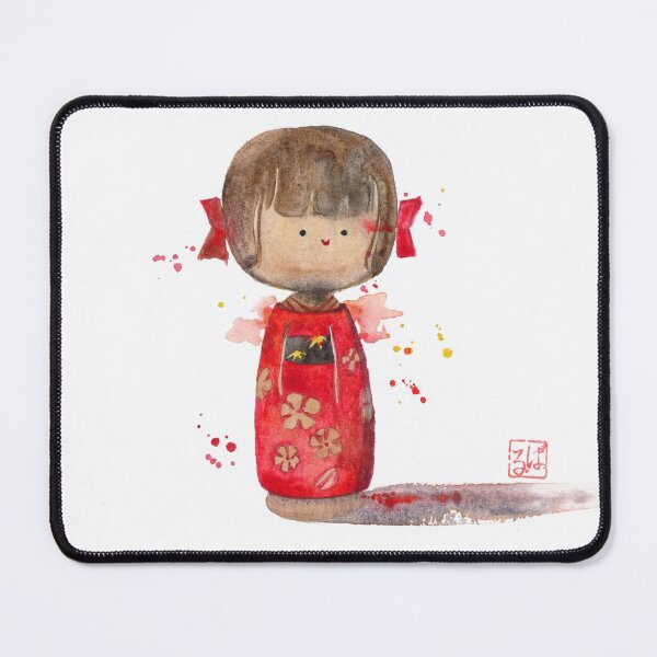 Item preview, Red Kokeshi doll designed and sold by Barbaraluel.