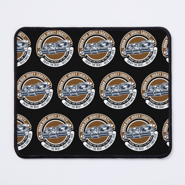 Item preview, DJ mixer, party time, pattern on black designed and sold by coffeeapparel.