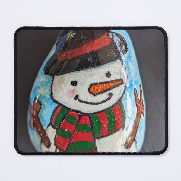 Item preview, Rock painted Christmas snowman designed and sold by Emma Evans.