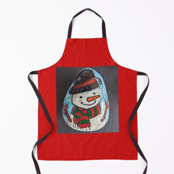 Item preview, Rock painted Christmas snowman designed and sold by Emma Evans.