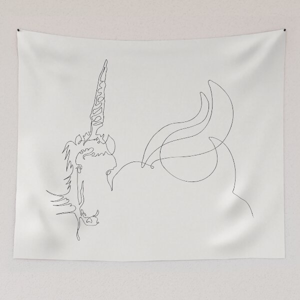 Item preview, All I want is a Unicorn Line Art designed and sold by Abstract-Artist.