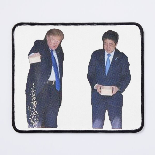 Item preview, Donald Trump Shinzo Abe Feeding Fish Funny designed and sold by sidehustle44.