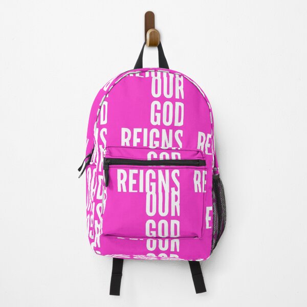 Item preview, Our God Reigns | White on Pink designed and sold by WordsToArt.