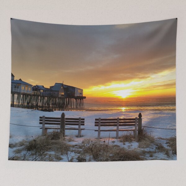 Item preview, Peaceful Sunrise on a Snow Covered Beach designed and sold by LelaMorningstar.