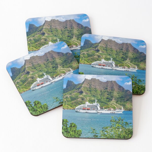 Item preview, Vessel anchored in Puamau Bay, Hiva Oa, Marquesas Islands designed and sold by Lyl Dil Creations.