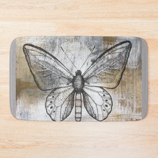 Item preview, Gold And Grey Textures Butterfly A3 designed and sold by Jean Plout.