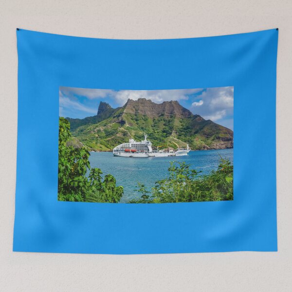 Item preview, Vessel anchored in Puamau Bay, Hiva Oa, Marquesas Islands designed and sold by Lyl Dil Creations.