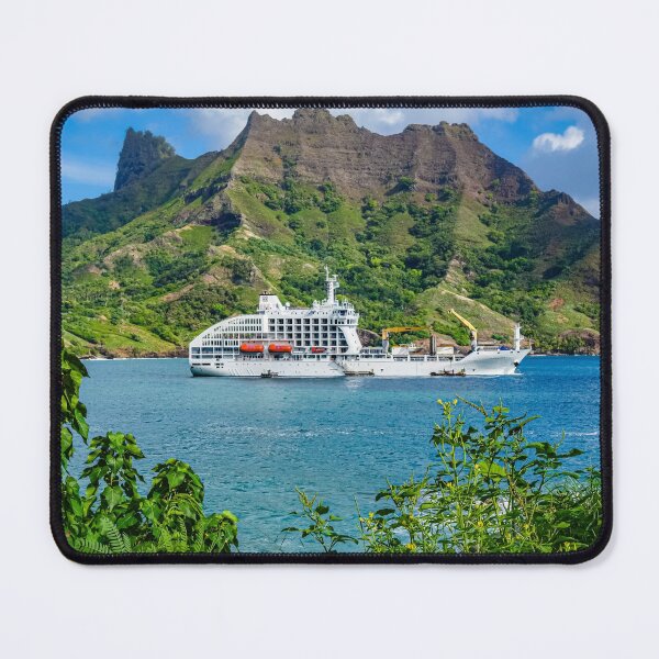 Item preview, Vessel anchored in Puamau Bay, Hiva Oa, Marquesas Islands designed and sold by Lyl Dil Creations.