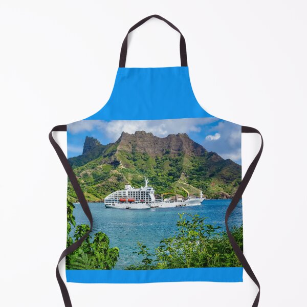Item preview, Vessel anchored in Puamau Bay, Hiva Oa, Marquesas Islands designed and sold by Lyl Dil Creations.