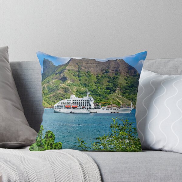 Item preview, Vessel anchored in Puamau Bay, Hiva Oa, Marquesas Islands designed and sold by Lyl Dil Creations.