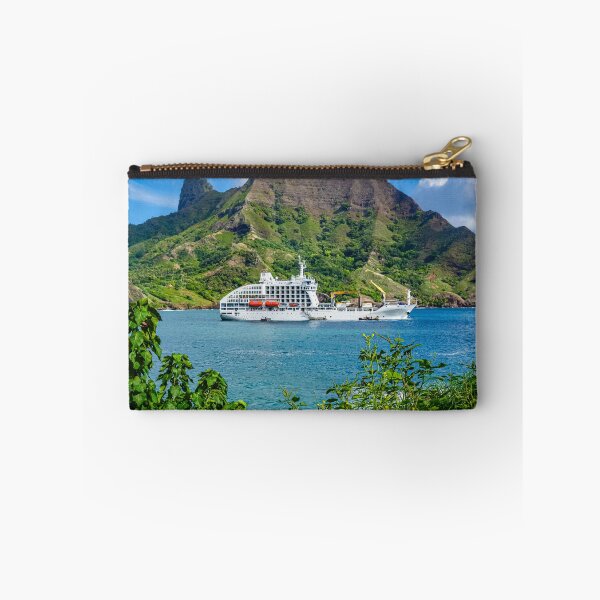 Item preview, Vessel anchored in Puamau Bay, Hiva Oa, Marquesas Islands designed and sold by Lyl Dil Creations.