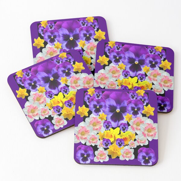 Item preview, SPRING FLOWER GARDEN ABSTRACT PATTERN PURPLE ART designed and sold by sharlesart.