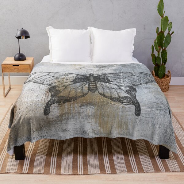 Item preview, Gold And Grey Textures Butterfly A4 designed and sold by Jean Plout.