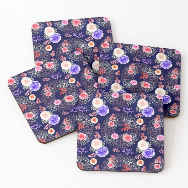 Item preview, Spring Mandalas and Roses Plum designed and sold by sandpaperdaisy.