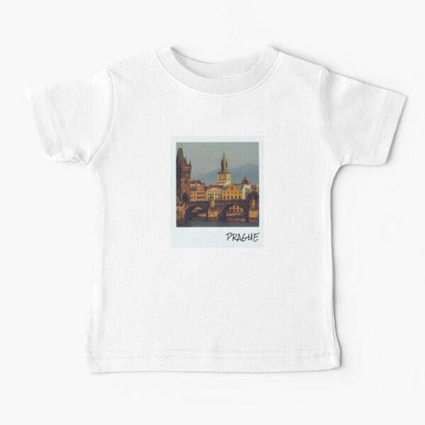Prague White Frame Vintage Film Souvenir Baby T-Shirt