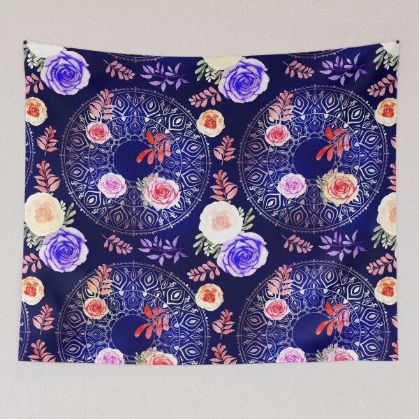 Aperçu de l'œuvre Pensée de mandalas de printemps et de roses créée et vendue par sandpaperdaisy.