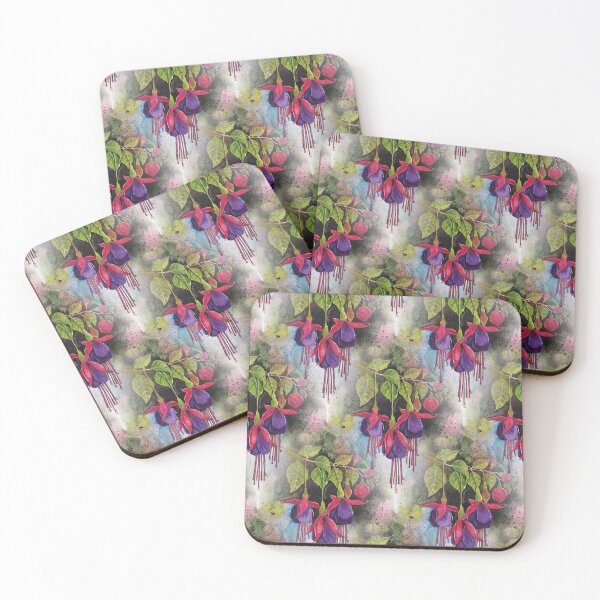 Item preview, Fuchsia Watercolour Artwork Pattern designed and sold by Oirabot.