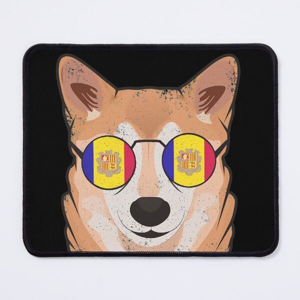 Item preview, Vintage Patriotic Shiba Inu Andorran Flag designed and sold by feether-store.