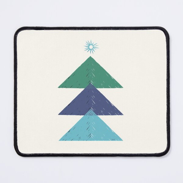 Item preview, Geometric Christmas tree (green, blue white background) designed and sold by MentaLee.