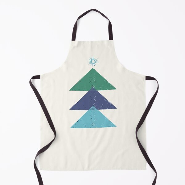 Item preview, Geometric Christmas tree (green, blue white background) designed and sold by MentaLee.