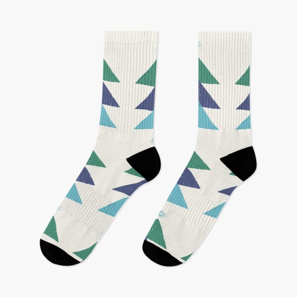 Item preview, Geometric Christmas tree (green, blue white background) designed and sold by MentaLee.