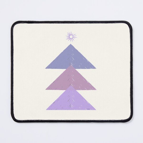 Item preview, Geometric Christmas tree (purple, pink white background) designed and sold by MentaLee.