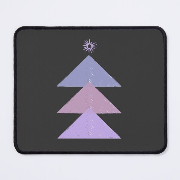 Item preview, Geometric Christmas tree (purple, pink black background) designed and sold by MentaLee.