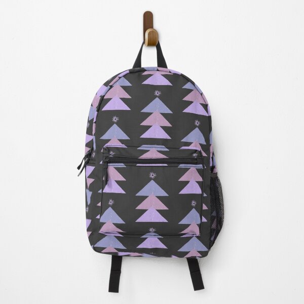 Item preview, Geometric Christmas tree (purple, pink black background) designed and sold by MentaLee.