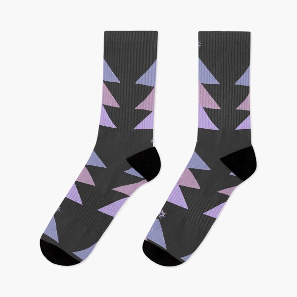 Item preview, Geometric Christmas tree (purple, pink black background) designed and sold by MentaLee.