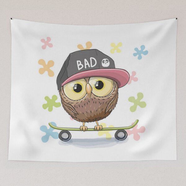 Item preview, Cutest Bad Owl Skateboarding - Hipster Owl For Skateboard and Cute Bird Fans. designed and sold by lduke47.