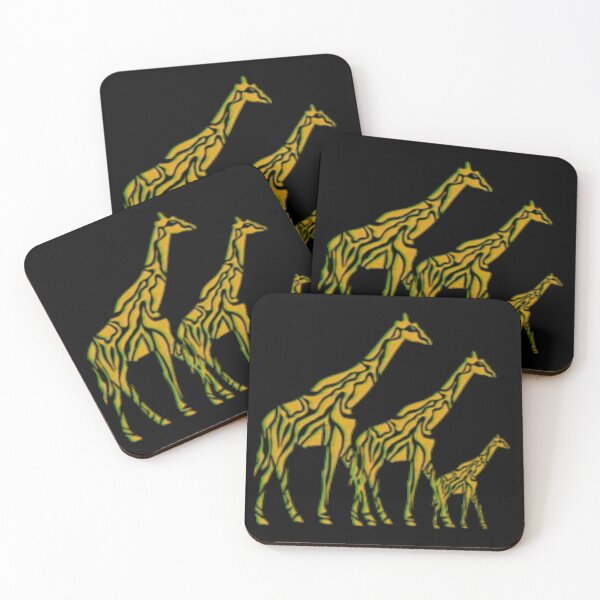 Item preview, FAMILY OF LONG NECK GIRAFFES WALKING THE SAVANNAH designed and sold by MrCreativeArts.