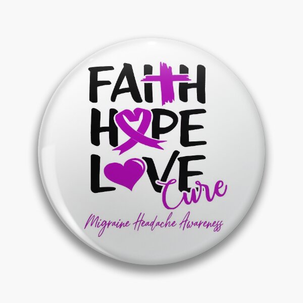 Item preview, Faith Hope Love Cure Migraine Headache Awareness designed and sold by Grooffos.