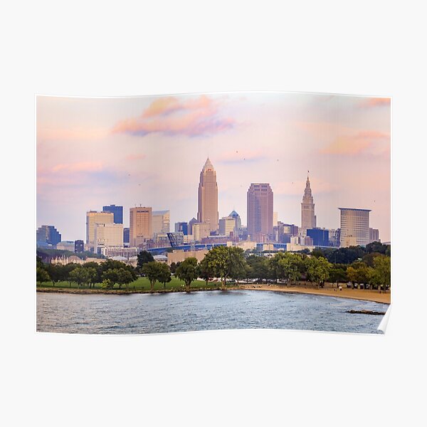 Downtown Cleveland Ohio Skyline Poster