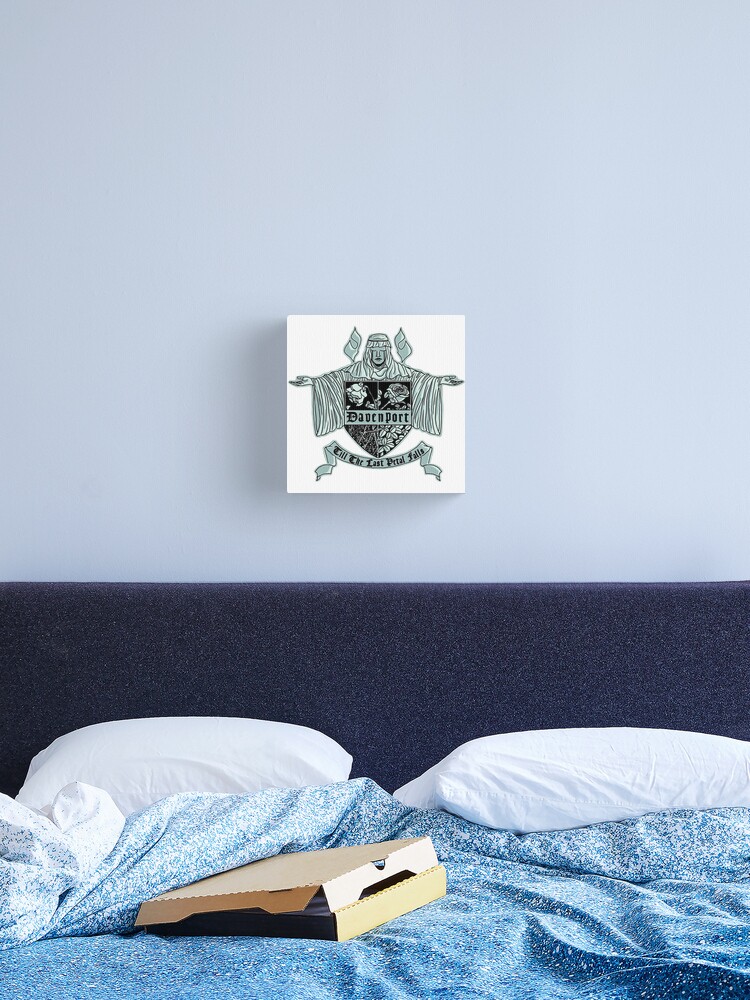 Thumbnail 2 of 3, Canvas Print, Davenport Family Crest in Sage designed and sold by BYOMech.