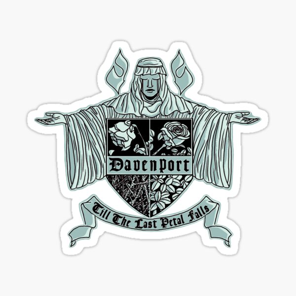 Davenport Family Crest in Sage Sticker