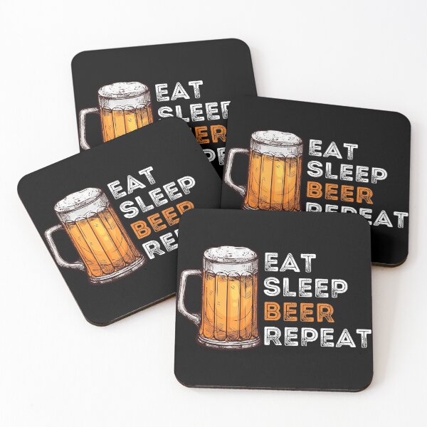 Item preview, Eat Sleep Beer Repeat, Eat Sleep Craft Beer Repeat, Funny Beer Lover Print designed and sold by Auntieck.