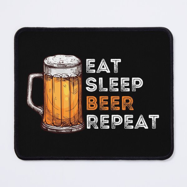Item preview, Eat Sleep Beer Repeat, Eat Sleep Craft Beer Repeat, Funny Beer Lover Print designed and sold by Auntieck.